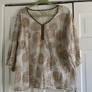 J jill blouse. Size L. 100% cotton